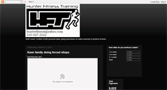 Desktop Screenshot of hunterfitnesstraining.blogspot.com