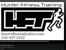 Tablet Screenshot of hunterfitnesstraining.blogspot.com