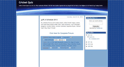 Desktop Screenshot of cricket-quiz.blogspot.com