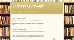 Desktop Screenshot of ladypearepages.blogspot.com