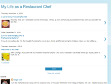 Tablet Screenshot of mylifeasarestaurantchef.blogspot.com