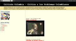 Desktop Screenshot of criticoncolombia.blogspot.com