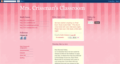 Desktop Screenshot of mrscrissmansclassroom.blogspot.com