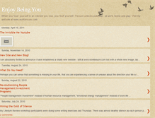 Tablet Screenshot of enjoybeingyou.blogspot.com