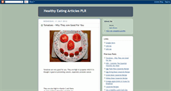 Desktop Screenshot of healthyeatingarticlesplr.blogspot.com