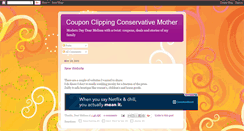 Desktop Screenshot of couponclippingconservativemother.blogspot.com