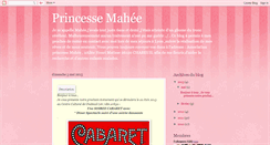 Desktop Screenshot of princesse-mahee.blogspot.com