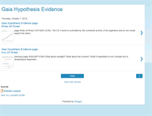 Tablet Screenshot of gaia-hypothesis-evidence.blogspot.com