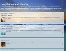 Tablet Screenshot of caminharparaaessencia.blogspot.com