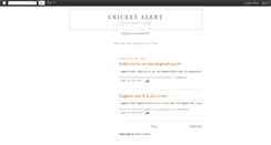 Desktop Screenshot of cricketalert.blogspot.com