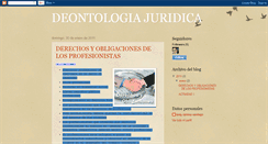 Desktop Screenshot of deontologiajuridicales.blogspot.com