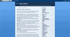 Desktop Screenshot of canuuseit.blogspot.com