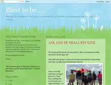 Tablet Screenshot of blesttobe.blogspot.com