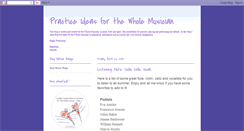 Desktop Screenshot of practiceideasforthewholemusician.blogspot.com