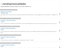Tablet Screenshot of metahipertextualidades.blogspot.com