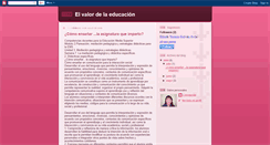 Desktop Screenshot of elvalordelaeducacion.blogspot.com