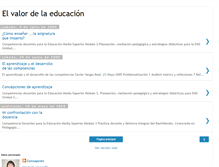 Tablet Screenshot of elvalordelaeducacion.blogspot.com