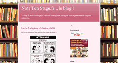 Desktop Screenshot of notetonstage.blogspot.com