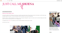 Desktop Screenshot of justcallmeshoena.blogspot.com