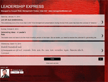 Tablet Screenshot of leadership-express.blogspot.com