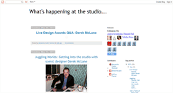 Desktop Screenshot of derekmclanestudio.blogspot.com