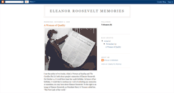 Desktop Screenshot of eleanorrooseveltmemories.blogspot.com