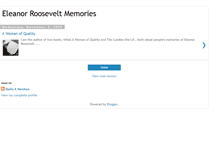 Tablet Screenshot of eleanorrooseveltmemories.blogspot.com