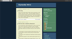Desktop Screenshot of ozymandiasmirror.blogspot.com