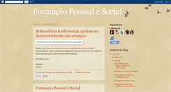 Desktop Screenshot of formacaopessoalesocial.blogspot.com