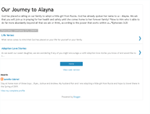 Tablet Screenshot of journeytoalayna.blogspot.com