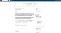 Desktop Screenshot of ourpapertrail.blogspot.com