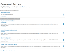 Tablet Screenshot of gamespuzzles.blogspot.com