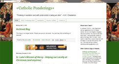 Desktop Screenshot of catholicponderings.blogspot.com