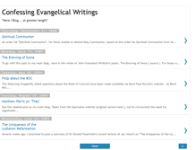 Tablet Screenshot of confessingevangelical-writings.blogspot.com