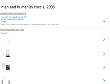 Tablet Screenshot of manandhumanity2008.blogspot.com