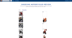 Desktop Screenshot of choosing-motorcycles.blogspot.com