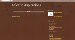 Desktop Screenshot of eclecticaspirations.blogspot.com