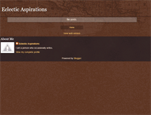 Tablet Screenshot of eclecticaspirations.blogspot.com