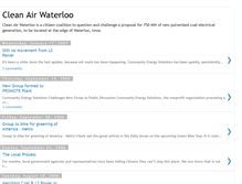 Tablet Screenshot of cleanairwaterloo.blogspot.com