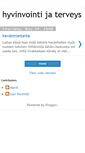 Mobile Screenshot of hyvinvointijaterveys.blogspot.com