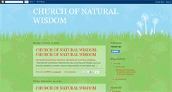 Desktop Screenshot of churchofnaturalwisdom.blogspot.com