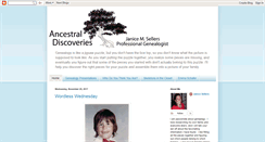 Desktop Screenshot of ancestraldiscoveries.blogspot.com