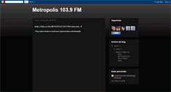 Desktop Screenshot of metropolis1039fm.blogspot.com