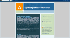 Desktop Screenshot of agehobbyremotecontroltoys.blogspot.com