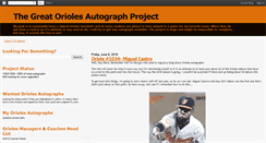 Desktop Screenshot of greatoriolesautographproject.blogspot.com