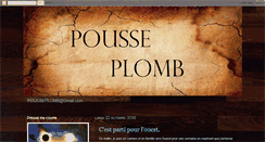 Desktop Screenshot of pousseplomb.blogspot.com