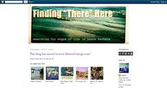 Desktop Screenshot of findingtherehere.blogspot.com