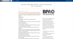 Desktop Screenshot of bookpromotersassociationofcanada.blogspot.com