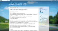 Desktop Screenshot of miraclecalledlife.blogspot.com