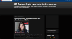 Desktop Screenshot of conocimientosantropologia.blogspot.com